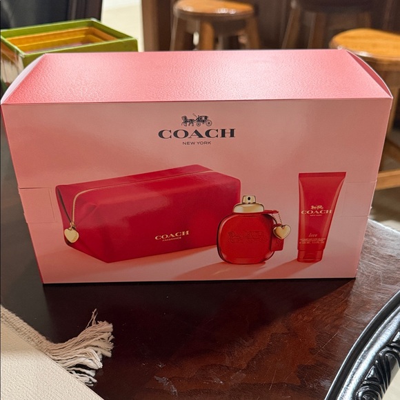 Coach Red Box with Gold Logo. - Picture 2 of 2